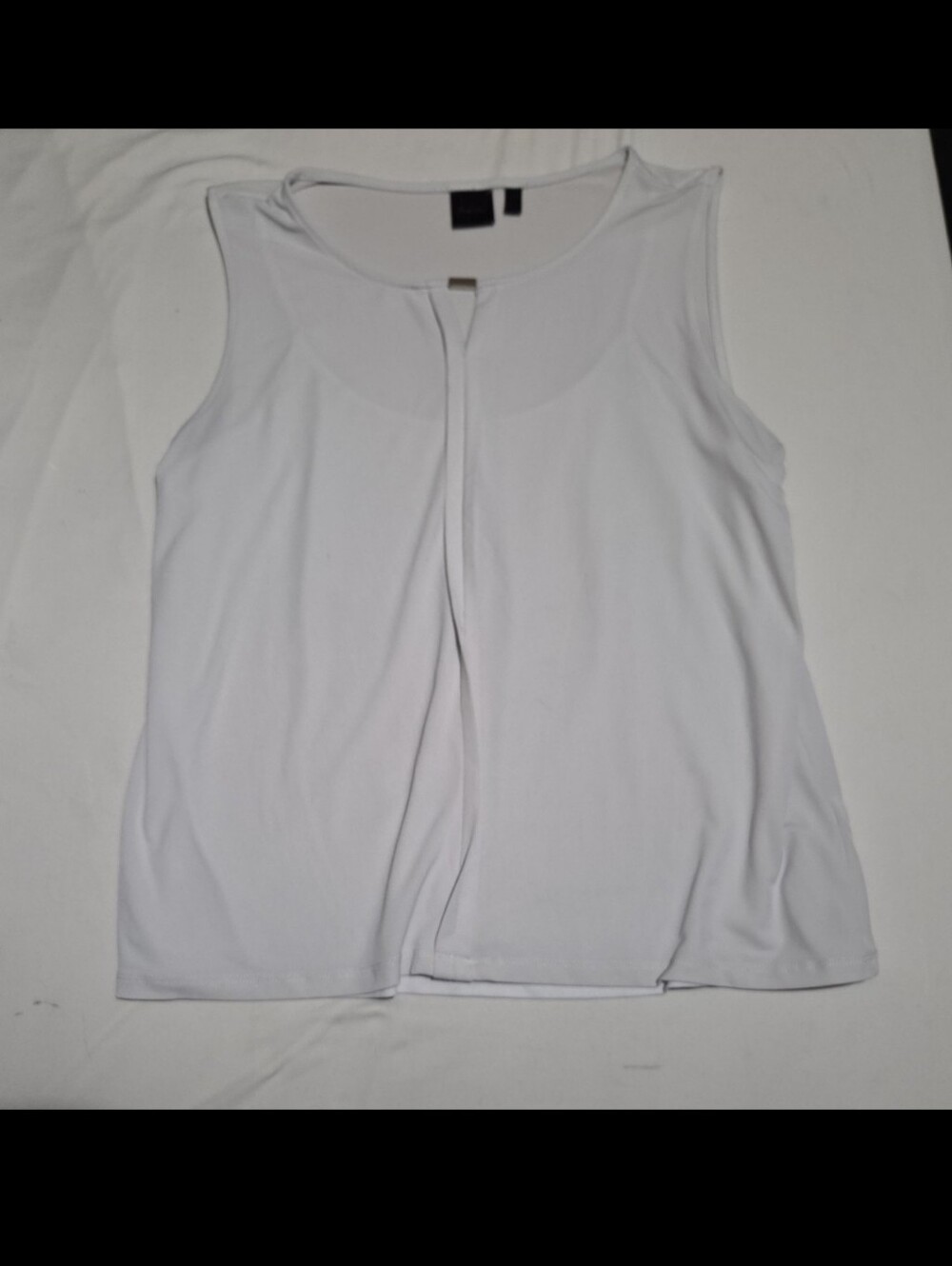 Rafaella Women's large white sleeveless blouse #27